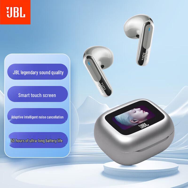 

JBL LIVE FLEX 3 Smart Touchscreen Semi-In-Ear Adaptive Noise-Cancelling Wireless Earbuds
