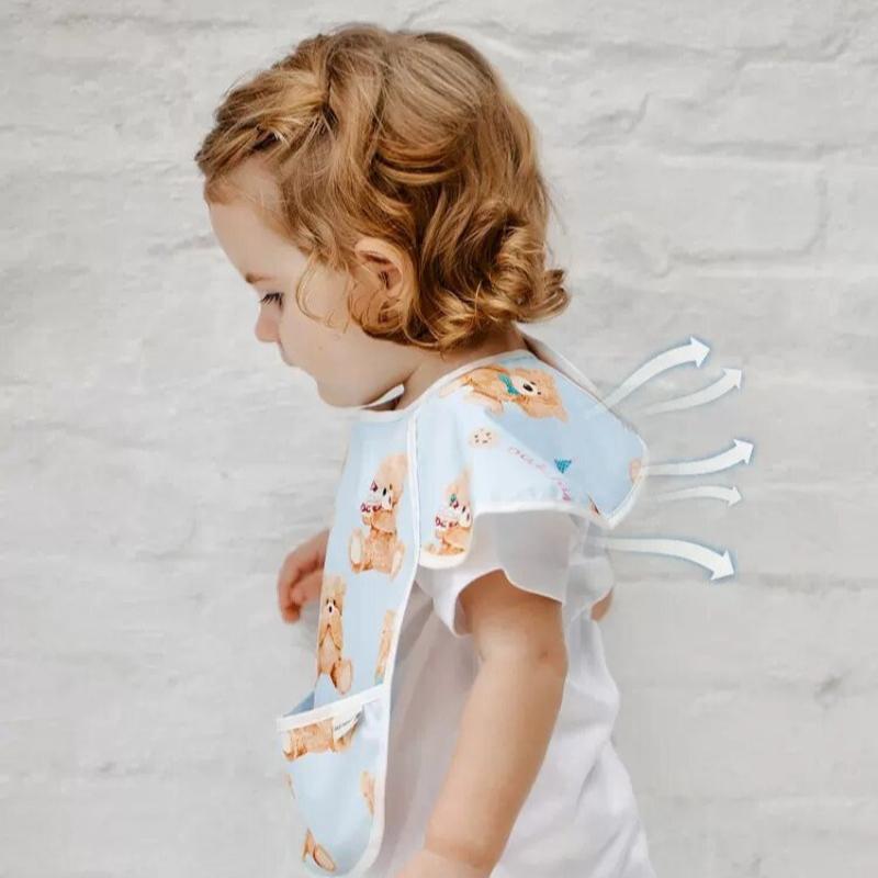 1 Piece Newborn Feeding Bibs Retro European Cute Animal Infant Baby Short Sleeve Burp Cloths Waterproof Washing Baby Bibs