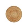 LANGYU Pot Mat Rattan Heat Resistant Thick 0.5cm Round Washable Natural Material Handmade Wicker Scandinavian Style Stylish Home Cafe Coaster Small -