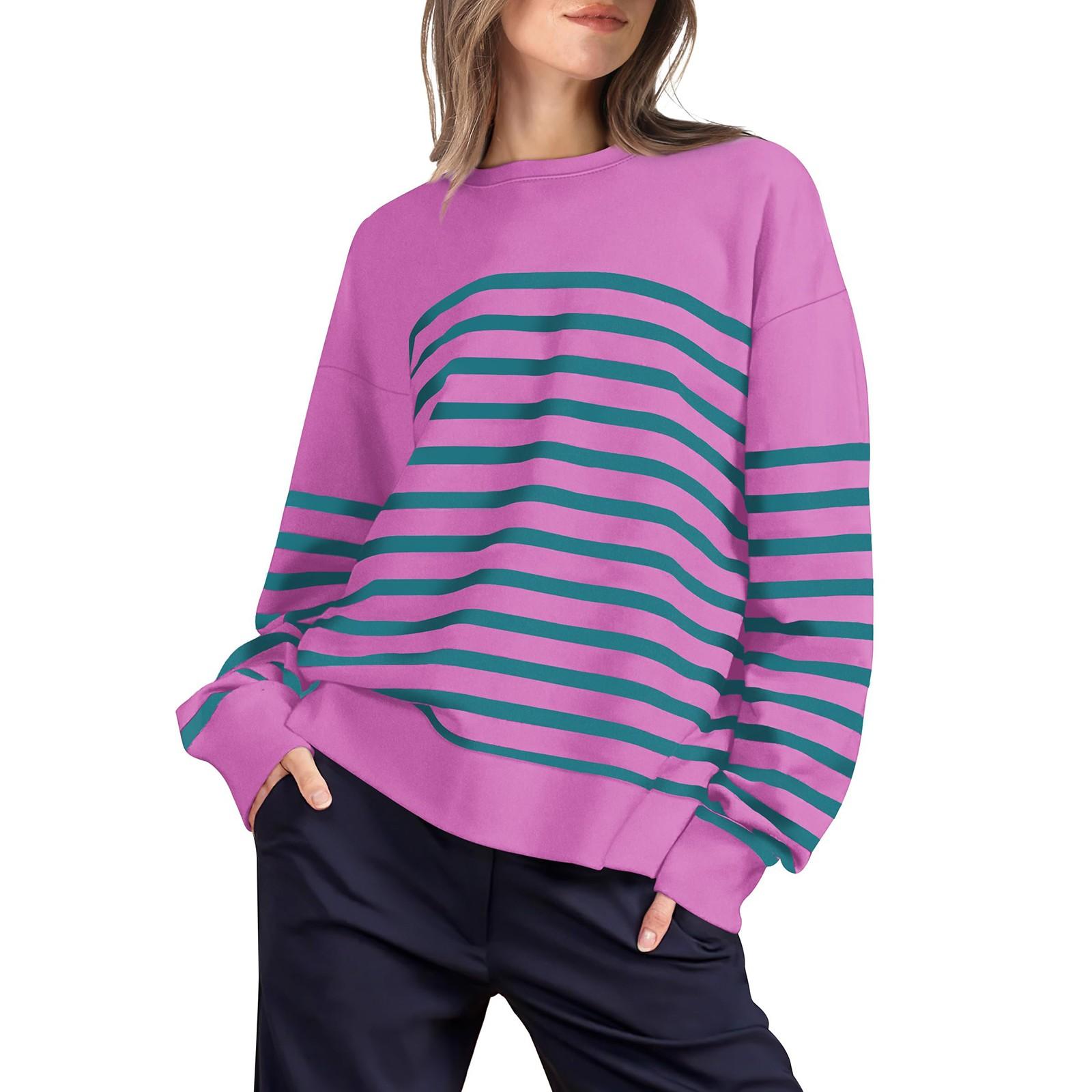 

Топы для женщин, пуловеры с длинными рукавами, повседневные рубашки, топ XS фиолетовый