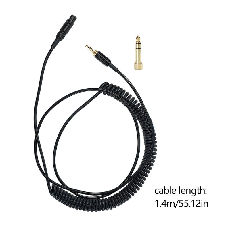 Premium PVC Music Cable For K702 K712 K245 K240 K241 Headphone Cord 6.35mm 3.5mm Gold Plated Connectors Spring Design