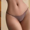 Europäischer & Amerikanischer Niedrig taillierter Klebeband Bikini-Tanga - Nahtloser Schnelltrocknender Eis-Seidenstoff mit Baumwollzwickel