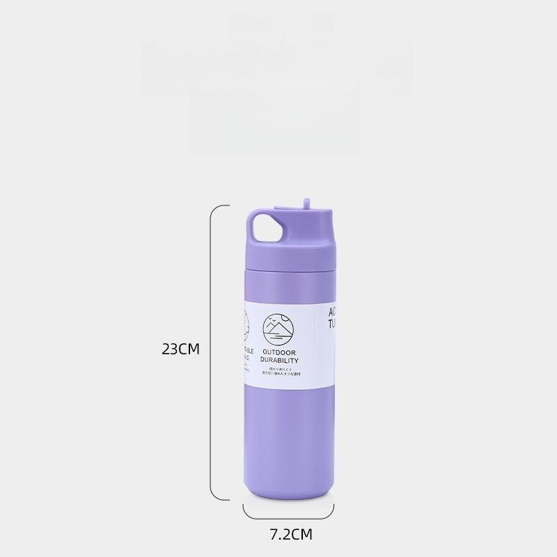 550ml Suction Nozzle Japanese Element Cup 304 Stainless Steel Vacuum Insulated Bottle Portable Straw Coffee Cup