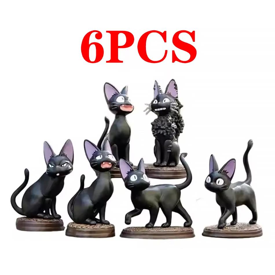 

6Pcs/Set Animation Black Cat Jiji Gigi Figurine Pvc Action Plaything Doll Model Set Black Cat Hayao Miyazaki Figurine Toy Kids Birthday Gift