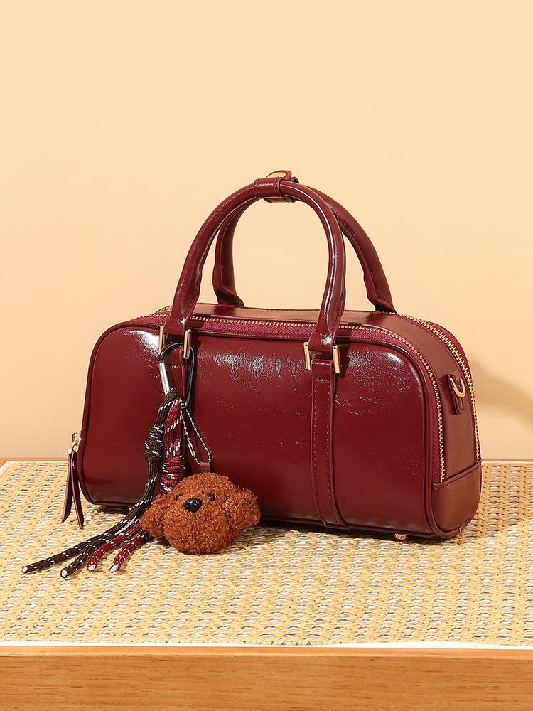 Red Square Women's Pillow Handbag - 2025 Autumn/Winter Korean Casual Shoulder Crossbody