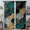 3Abstract Botanic Kintsugi Elegant Room Curtains for Living Room Tulle for Bedroom Partition Blinds Blackout Curtain Shades Home