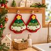 Coral Fleece Children's Small Towels Absorbent Christmas Tree Towel Cleaning Cloth  Christmas Gift
