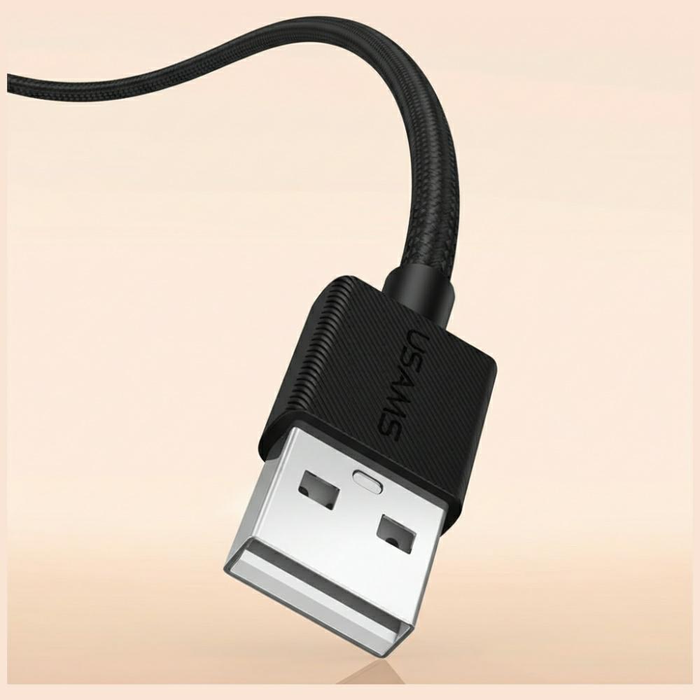 USAMS U92 18W USB-C to USB-A Cable 1.2m Black