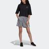 Adidas Originals Sports Lifestyle Series Plaid Stripe Design Breathable Sports Shorts Women Shorts Black White DU9716