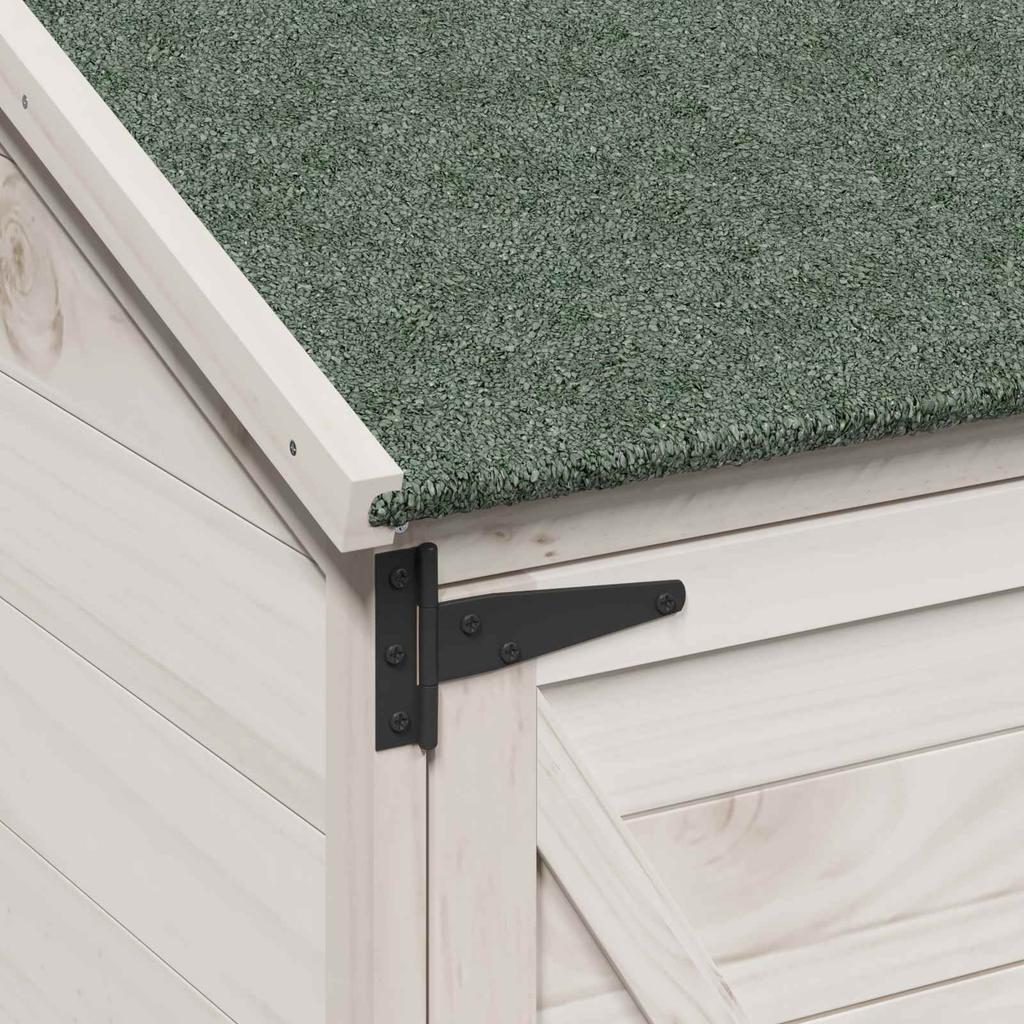 Garden Shed White 106 x 56 x 176.5 cm Solid Spruce Wood