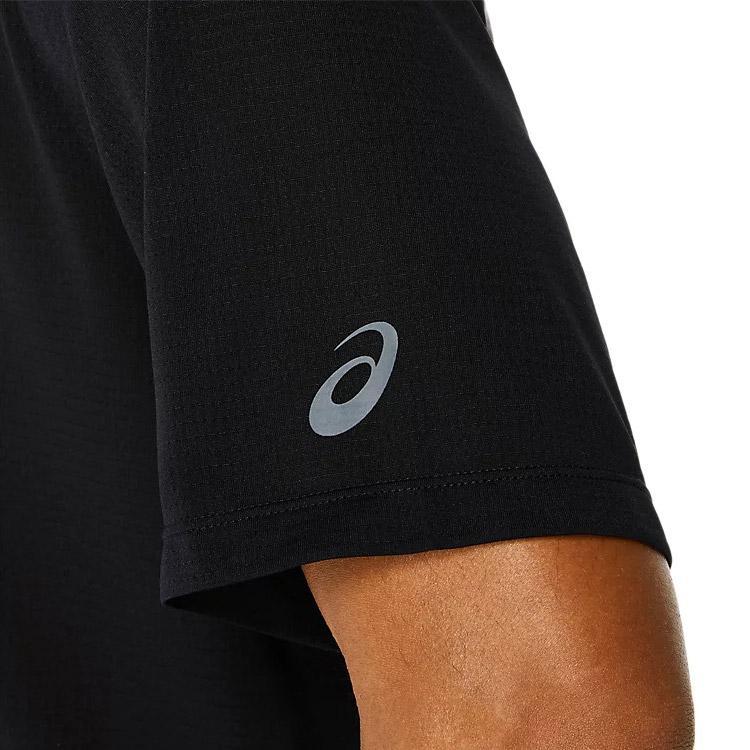 Asics Comfortable Moisture-Wicking Breathable Short Sleeve T-Shirt Men Tops Black 2031D786-001