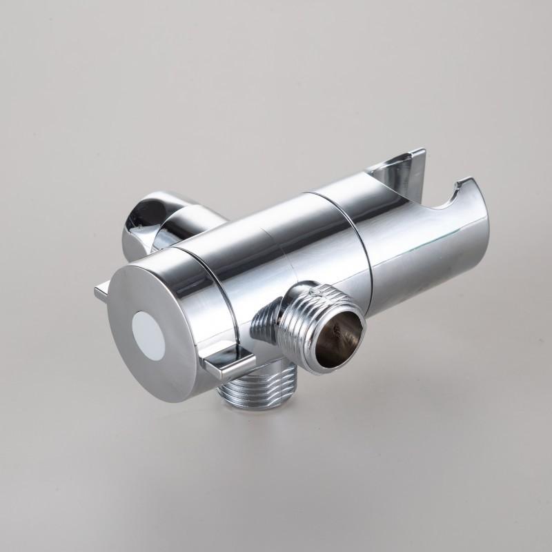 Shower Diverter Valve With Power Outlet Adapter ABS 3-Way Splitter Rainfall Handheld Head Modern Bathroom Fixture