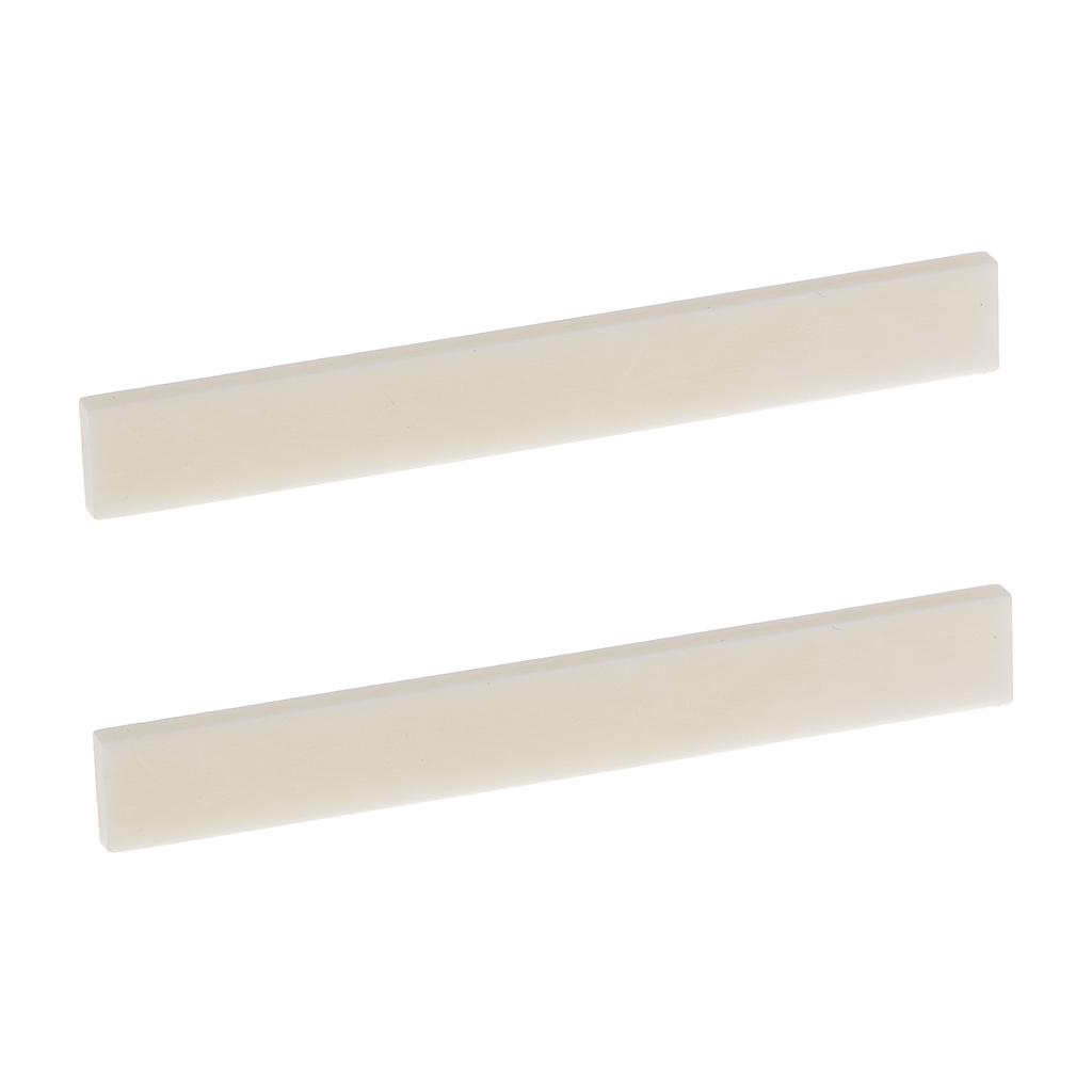 2x Șa de chitară Ivory Bottle Bone Nefinisat Netăiat Blank 80x3x10mm