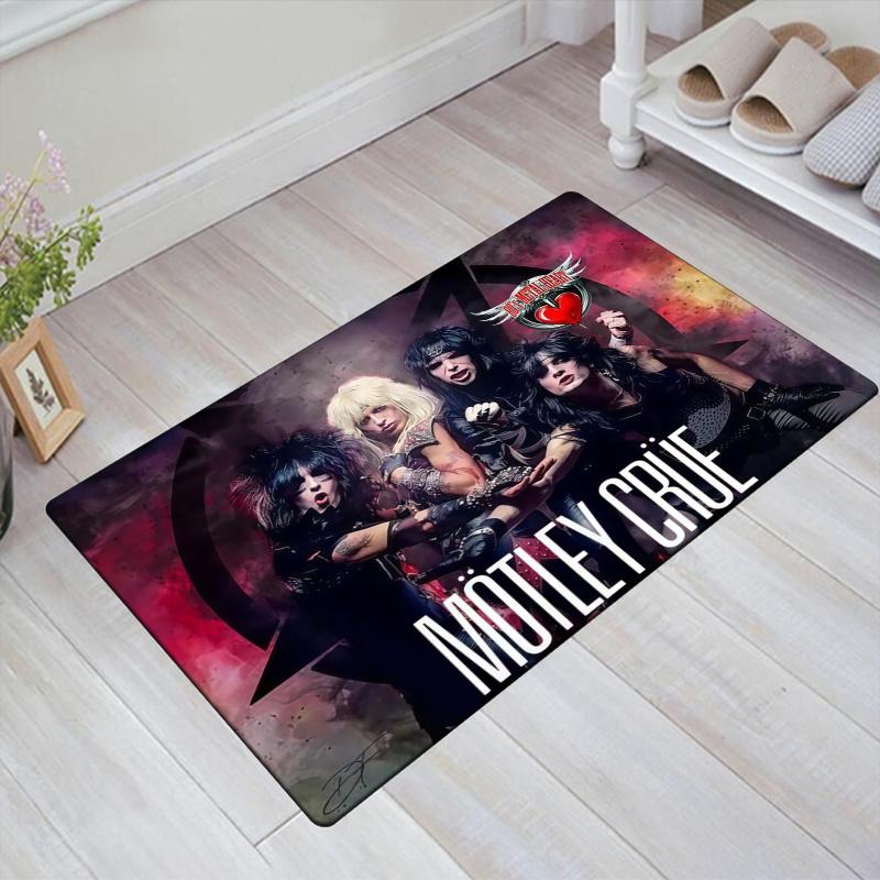 Mötley Crüe Carpet Rug for Living Room Bedroom Home Sofa Decoration,Kids play Non-slip Floor Mat