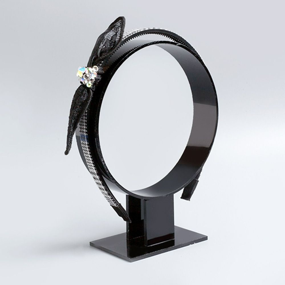 Transparenter/schwarzer Haarband-Ausstellungsständer, Acryl-Kopfbedeckungs-Aufbewahrungsregal, Stirnband-Halter, Haarband