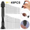 49PCS/Set Precision Pin Vise Drill 0.2-3.0 Mm Twist Hand Drill Bits Set for DIY Drilling Tool Twist Drill Drill Hobby Engrave