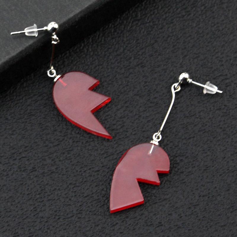 JOJOS Bizarre Adventure Anime Boucles d'oreilles pendantes Cœur brisé Jean Pierre Polnareff Bijoux Cosplay Pour Femmes Cadeau