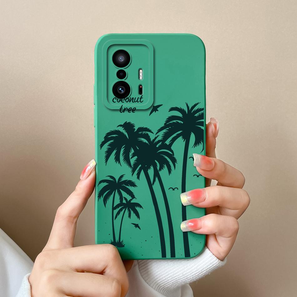 For Xiaom 11T Pro Phone Case Cute Cat Covers Soft Liquid Silicone Funda For Mi 11 T Pro Full Protection Anti Drop Back Cover
