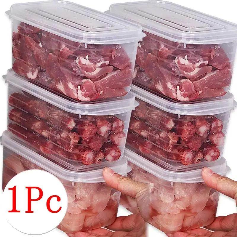1 Stk. Lebensmittelaufbewahrungsboxen Kühlschrank Gefrorenes Fleisch Gemüse Frischhaltebox Transparent Küche Versiegelter Aufbewahrungsbehälter