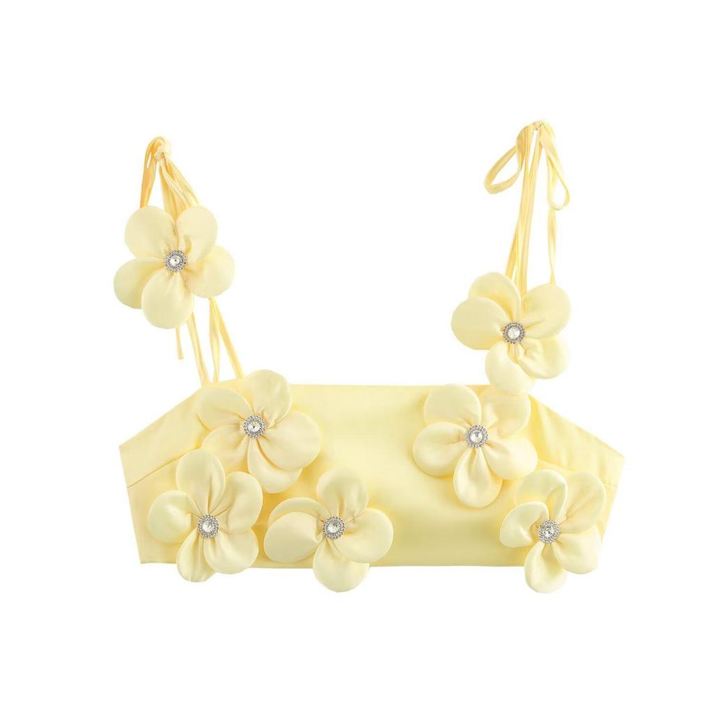 Top Cami Floral de Vară pentru Femei Stil European & American - La Modă, Simplu & Casual