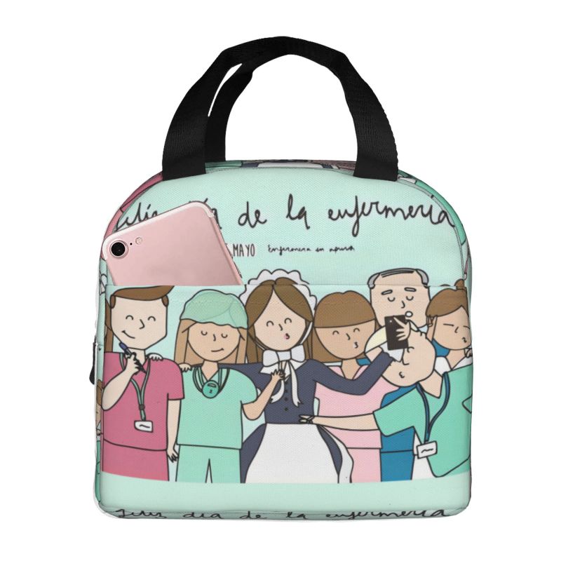 Enfermera En Apuros Doctor Enfermera Fiambrera para Mujeres Multifunción Buceo Buceo Refrigerador Térmico Bolsa de Almuerzo Aislada para Alimentos Oficina