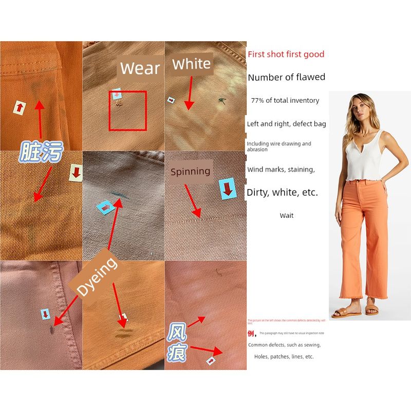 

Foreign Trade Original Order Bil * Labong Free Fall Loose All-Match Elastic Burr High-Waisted Trousers Orange Kiss Orange Kiss 10