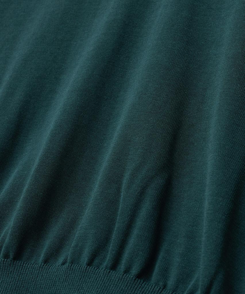 ANOTHER OFFICE WOMEN W. Current Silk V-Neck Knit (Forest)
