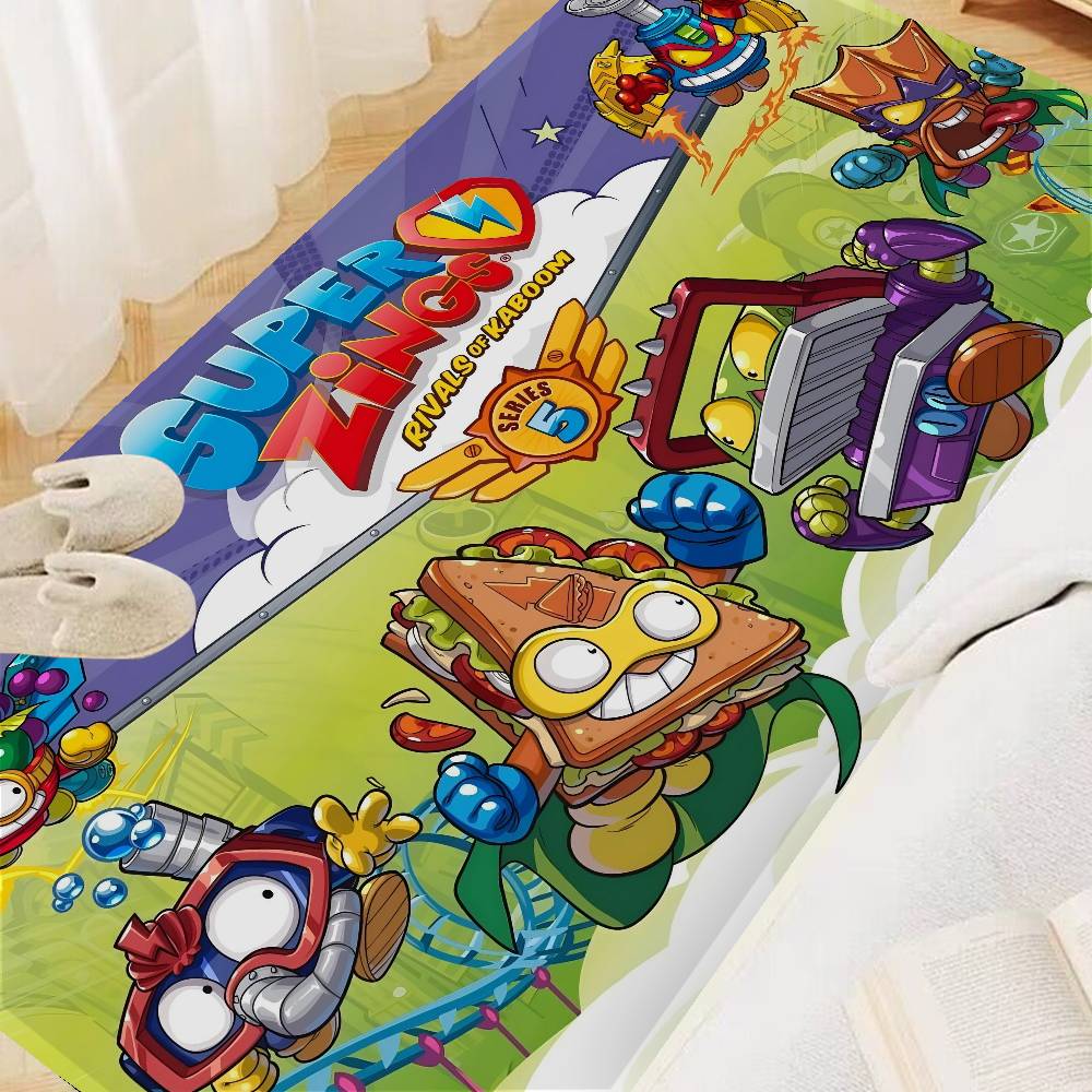 Tappetino da Bagno Cartone Animato Carino Super Zings Stile INS Morbido Pavimento Camera da Letto Casa Tappetino Lavanderia Antiscivolo Benvenuto Zerbino