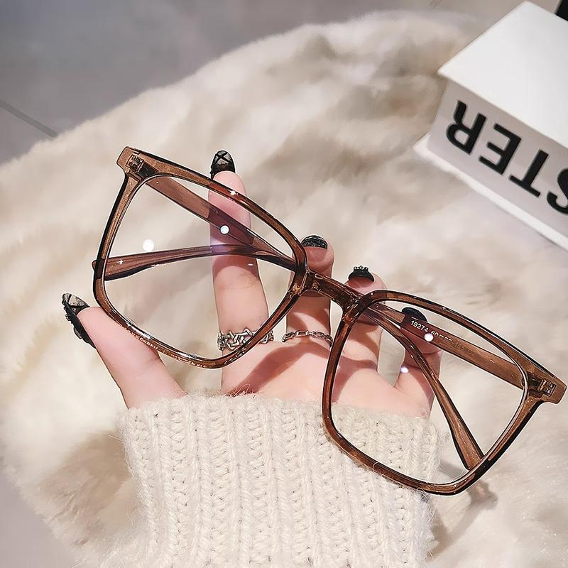 Unisex Übergroße Quadratische Brille mit Dickem Rahmen – 16cm, Geeignet für Gläser oder Myopie-Brillen