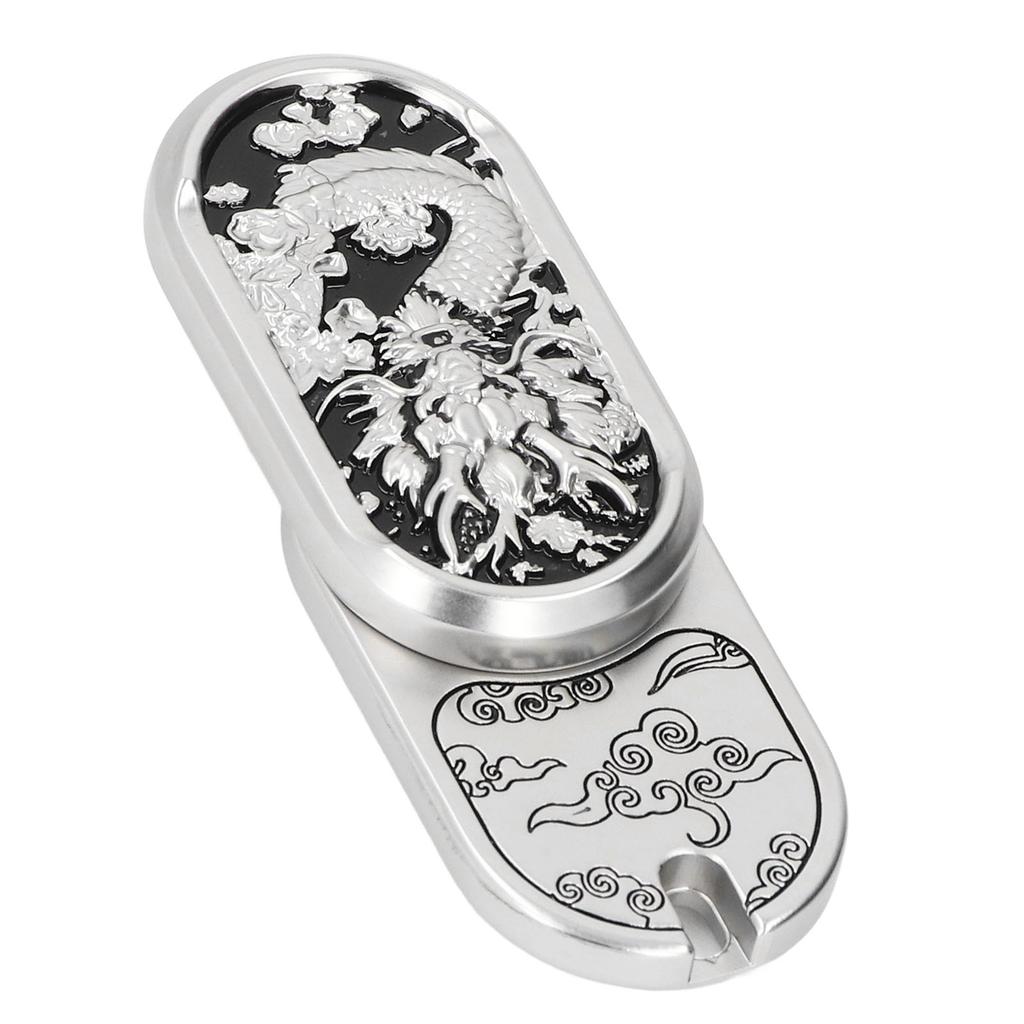 Slider de Carte à Pousser avec Motif Dragon Sculpté Magnétique Anti-Anxiété Anti-Stress Carte à Pousser pour Adulte