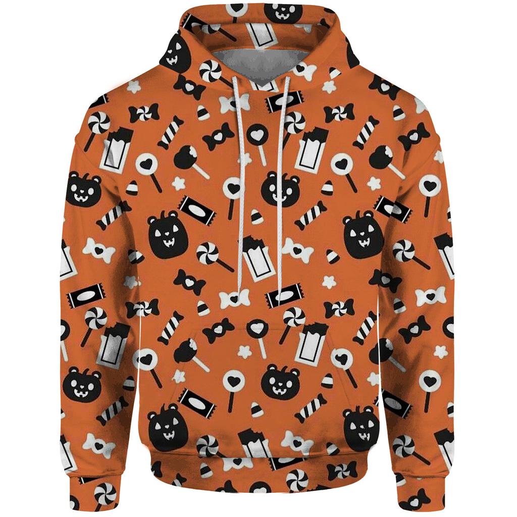 Halloween Skeleton Sweatshirts for Men Aethic Ghost Pumpkin Anime Sweatshirt  2024 New 3D Printed Sweatshirt Hoody Men's Hoodies