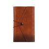 Nostalgic A6 Loose-Leaf Notebook with Retro Binding & Strap - Small A7 6-Hole Creative Pocket Journal with Logo