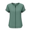 Women's Casual Loose Fit Short Sleeve T-Shirt with Round Neck Vertical Stripe Pattern Comfortable Lightweight Top for Everyday Wear