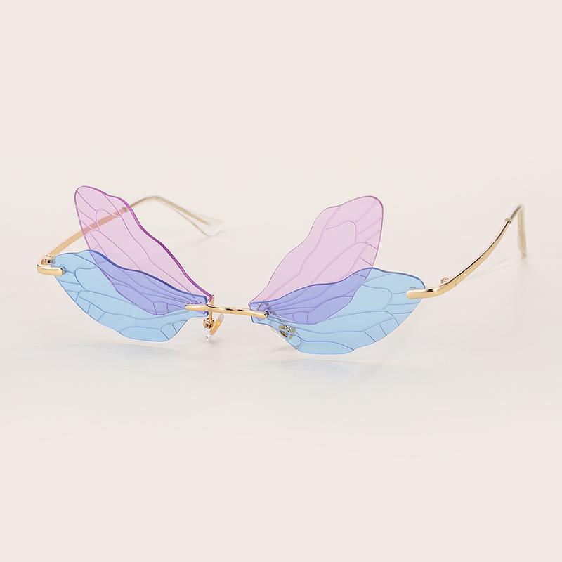 

Модные солнцезащитные очки Dragonfly для женщин и мужчин, брендовый дизайн, прозрачные очки без оправы, роскошные трендовые узкие солнцезащитные очки, модные аксессуары