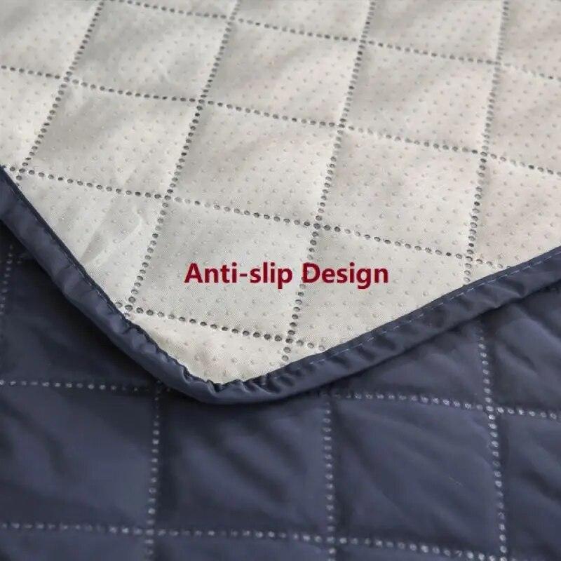 Good Waterproof Sofa Cover Solid Color Gray Pets Dogs Sofa Towel Furniture Protector Cover Anti-slip Couch Cover