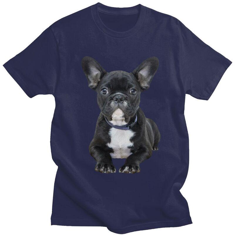Custom French Bulldog T Shirt Men 100 Cotton Tshirt Frenchie Dog Tee Tops Streetwear Tshirt