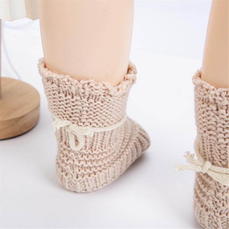 Handmade Baby Booties Warm Knit First Walkers Shoes Elegant Knit Baby Booties Easy Carry Shoes for Toddlers & Infants