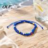 Handmade Woven Rope Wristbands Braided Bracelet for Women, Bohemian Wrist Adjustable Bracelets Women with Colorful Rice Beads, Knot Cord Wristband