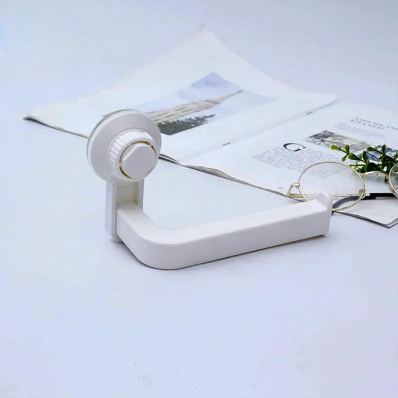 

Настенный держатель для рулонов туалетной бумаги, водонепроницаемый диспенсер для рулонов полотенец, для ванной комнаты, кухни, присоска белый