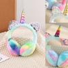 Children Kids Cute Unicorn Earmuffs Sequin Cat Ears Ear-Muffs Cover Winter Warm Fur Plush Headband Women Tie-dye Fluffy Earflap