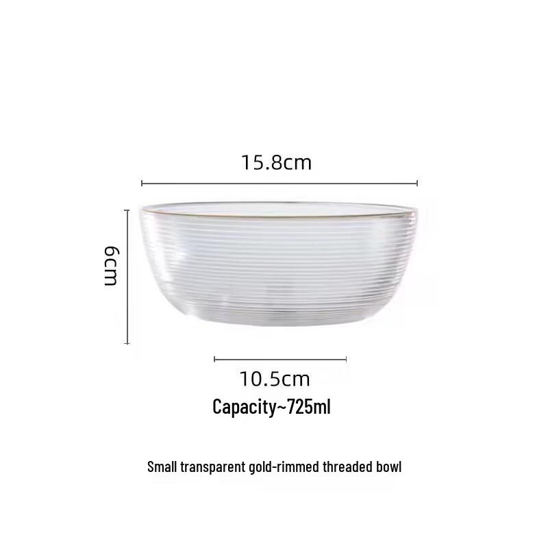 European Gold Rim Glass Bowl