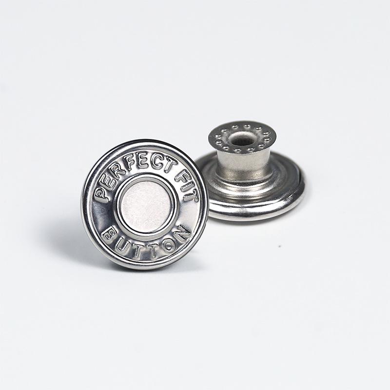 Antique Bronze Smooth Metal Tack Button for Jeans, Jackets & Dungarees with Engraving