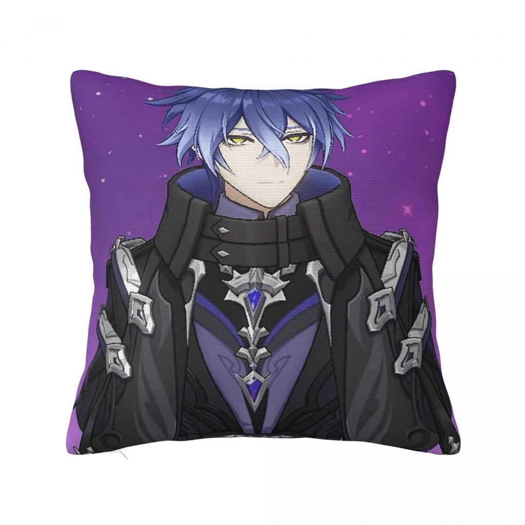 Game Role Flins Genshin Square Pillowcase Cushion Cover Pillow Case Throw Pillow Cover for Home Sofa Living Room
