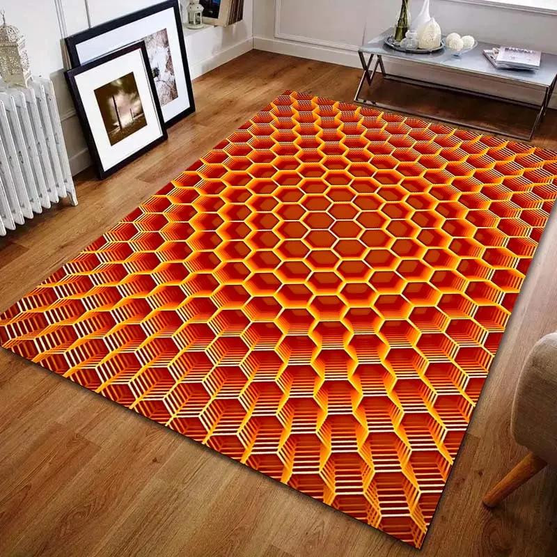 1PC Hexagonal Honeycomb Pattern Carpet for Bedroom Living Room Bedside Sofa Floor Mat Modern Home Decor Rug Next Day Shipping
