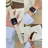 High Quality Leather Loop For Apple Watch Band Women 11/10/9/8/7/6/5/4/3/2/1 SE 38mm 40mm 41mm 42mm 44mm 45mm 46mm 49mm Strap