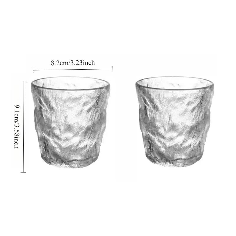 280ml/330ml Cocktail Glass High End Wine Glasses Glacier Glass Cup Soda Water Mojito Cups Iced Coffee Mug High End Beverage Mug 2pcs