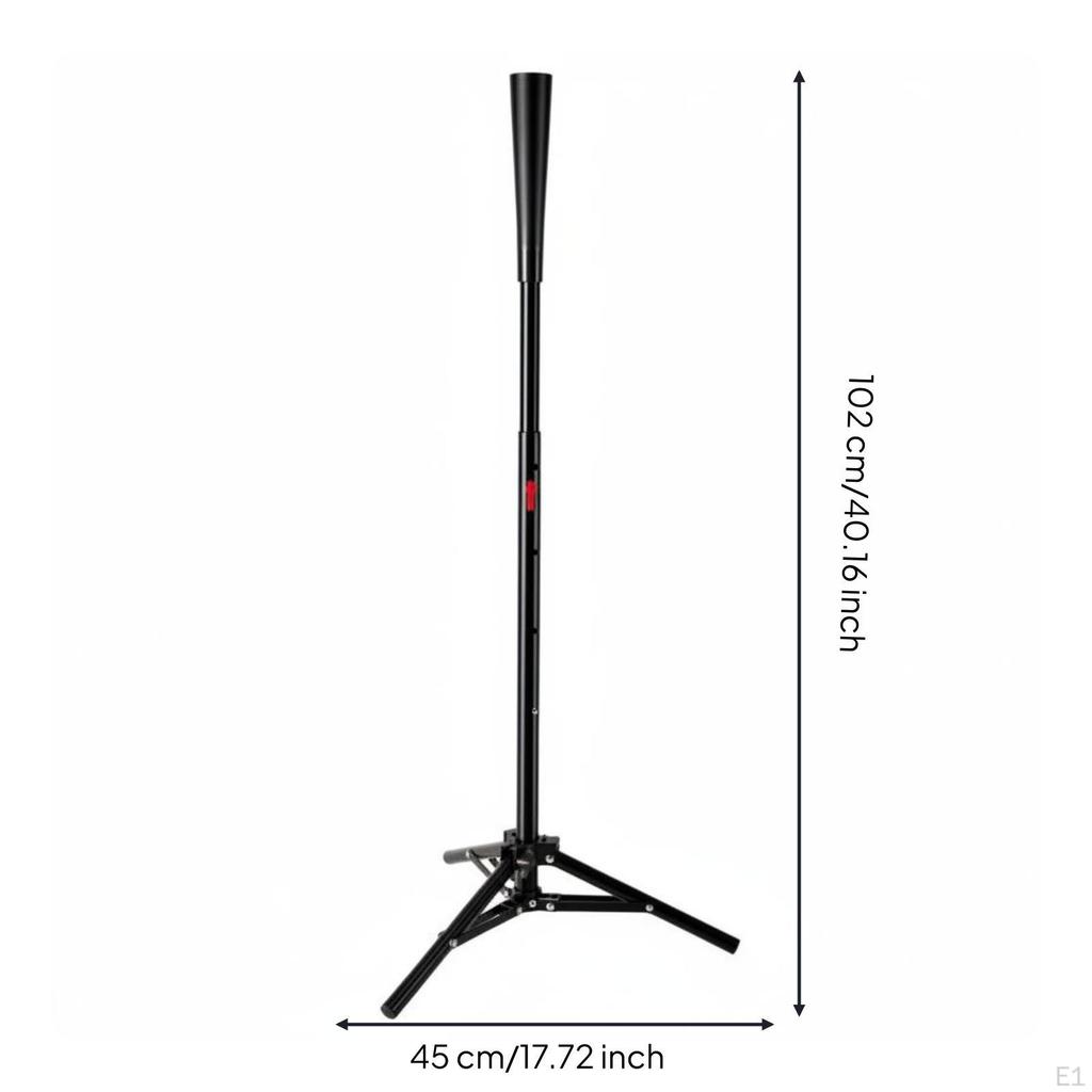 Adjustable Batting Tee Collapsible Portable Stable Base for Students