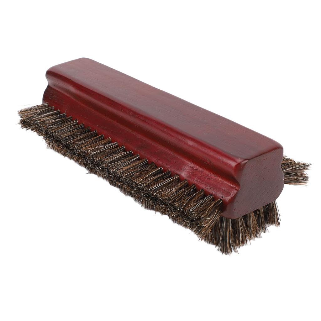 Pool Table Brush Wood Horse Hair 3 Sided Billiards Brush Cleaner for Cleaning Pool Tables Corner Edges Burgundy