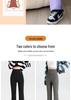 High-Waisted Fleece-Lined Shark Fin Micro-Flare Yoga Pants for Autumn/Winter Warmth