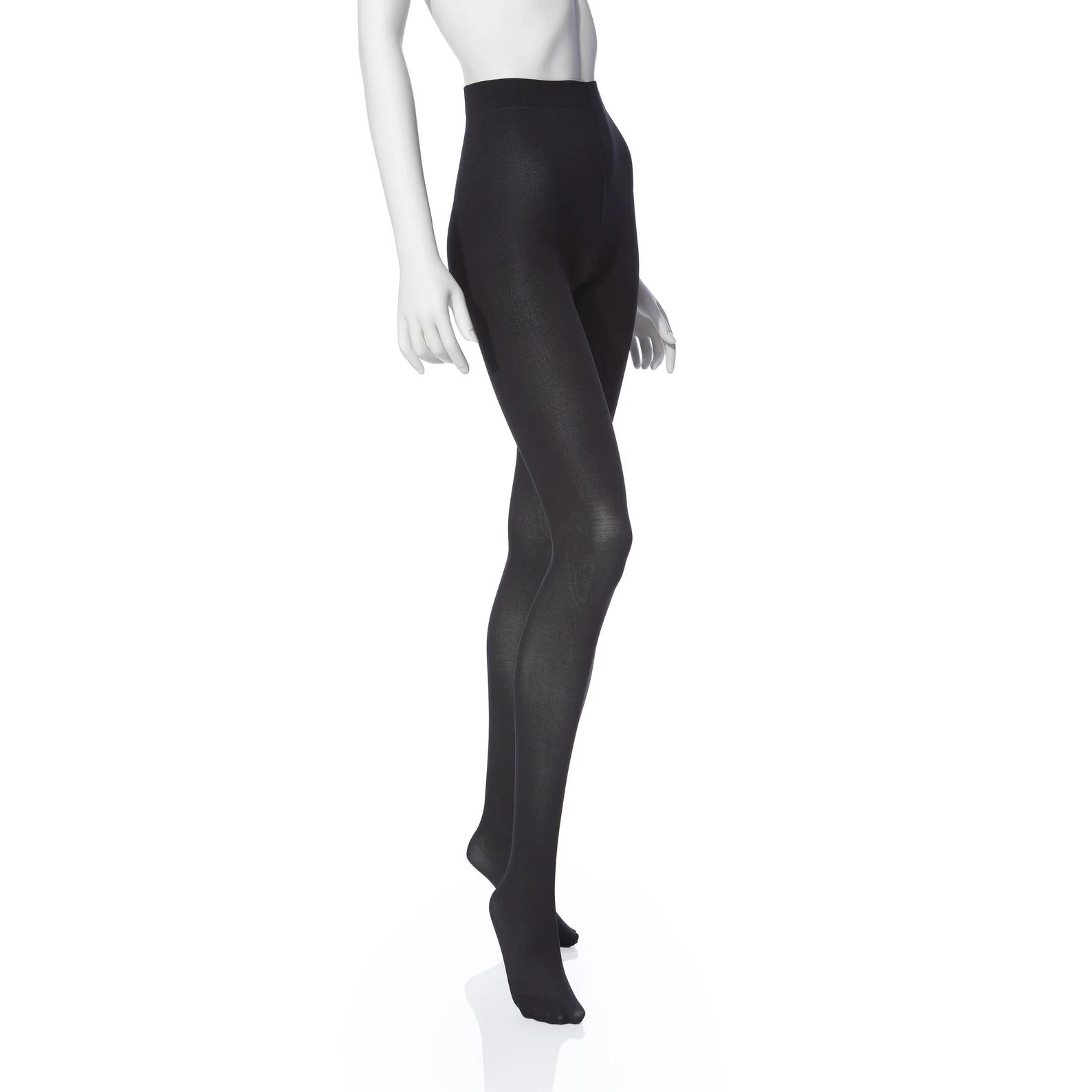 1 Piece Women S Pure Black Tights Daily Comfort Soft Bottom Pantyhose One Size